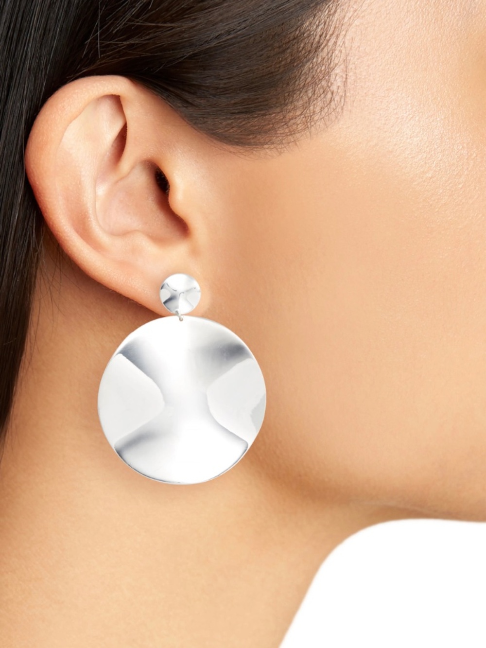 IPPOLITA Classico Large Wavy Disc Snowman Earrings in Sterling Silver - Picture 3 of 4